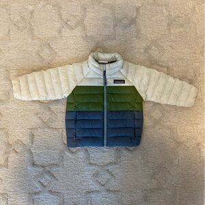 Patagonia Toddler’s Blue and Green Puffer Jacket